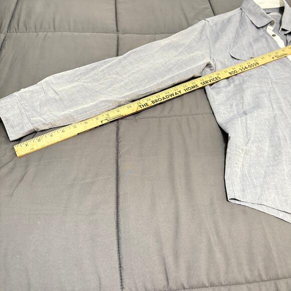 John Varvatos Button Shirt Gray Men’s Large - Picture 5 of 12